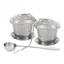 Set 2 capsule (infuzor) din inox KingHoff KH-1264, lingura masurare, diametru 5 cm