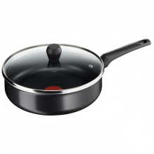 Tigaie adanca cu interior anti-aderent Tefal Invissia, diametru 24 cm, capac
