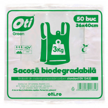 Sacose biodegradabile Oti Green, 36x40 cm., 3 kg., 50 buc./set