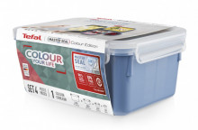 Set de caserole Tefal MasterSeal Colour Edition, fara BPA, albastru