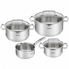 Set de oale din inox Tefal Duetto, 7 piese, inductie, interior gradat