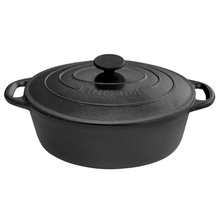 Roaster din fonta pura KingHoff, capacitate 6.2 litri, lungime 33 cm, capac fonta, manere fonta, inductie