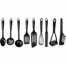 Set 9 ustensile pentru bucatarie Tefal Bienvenue K001S925, plastic, negru