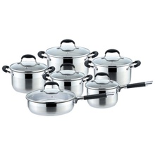 Set de oale din inox KingHoff, 12 piese, inductie, capac