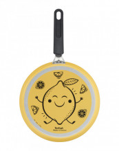 Tigaie pentru clatite cu interior anti-aderent Tefal Fruits B4381053, diametru 25 cm, galben