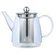 Ceainic din sticla cu sita din inox KingHoff, capacitate 600 ml