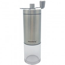Rasnita pentru cafea Klausberg, mecanism ceramica, recipient plastic, maner rabatabil