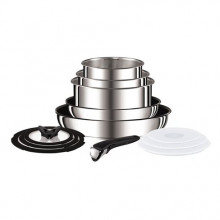 Set vase Tefal Ingenio Stainless Steel L9409042, 13 piese, inductie