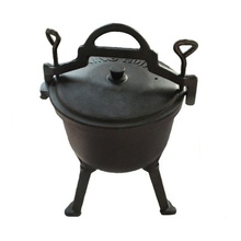 Ceaun din fonta pura KingHoff, capacitate 8 litri, diametru 32 cm, capac fonta