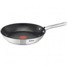 Tigaie inox cu interior anti-aderent Tefal Duetto, diametru 24 cm, inductie