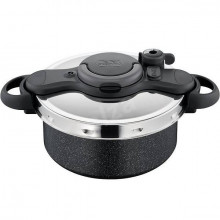 Oala sub presiune Tefal Clipso Minut Force, capacitate 5 litri, diametru 24 cm, negru, inductie