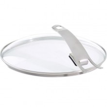 Capac sticla Fissler, diametru 28 cm, maner inox, rezista pana la 220°C, Seria Premium
