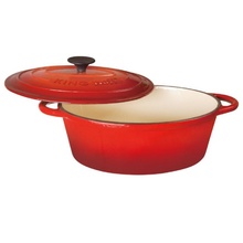 Roaster din fonta emailata KingHoff, capacitate 3.9 litri, diametru 28 cm, capac fonta, manere fonta, inductie