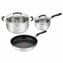 Set de oale din inox Tefal Cook & Cool G715S514, 5 piese, inductie, interior gradat