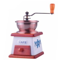 Rasnita manuala pentru cafea KingHoff, elemente din lemn si ceramica