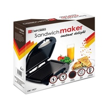 Sandwich maker DeKassa, putere 750W, grill, negru