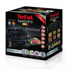 Gratar electric Tefal OptiGrill+ GC712834, 2000 W, 6 programe automate, negru