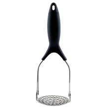 Pasator pliabil cartofi KingHoff, material inox, lungime 27.5 cm, inel pentru agatare