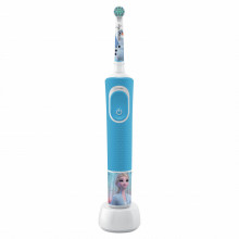 Periuta electrica de dinti Oral-B D100 Vitality Frozen pentru copii 7600 oscilatii/min, Curatare 2D, 2 programe, 1 capat, 4 stickere incluse, albastru