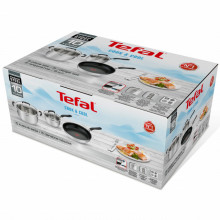 Set de oale din inox Tefal Cook & Cool G7155S14, 5 piese, inductie, interior gradat