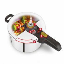 Oala sub presiune Tefal Secure 5 Neo P2534441, capacitate 8 litri, inox, argintiu, inductie