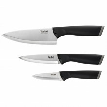 Set 3 cutite Tefal Comfort K221S375, lama inox, teaca protectie lama