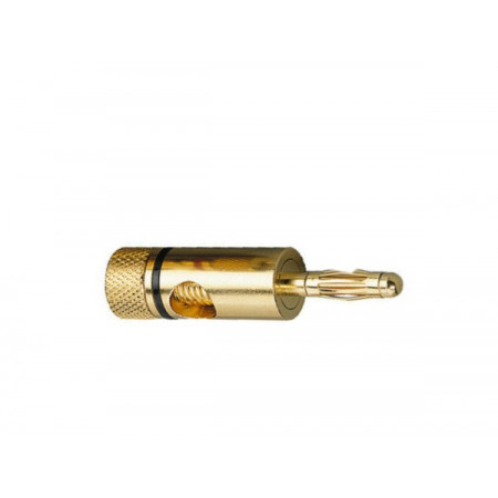 Conector banana metalic negru