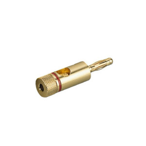 Conector banana metalic rosu