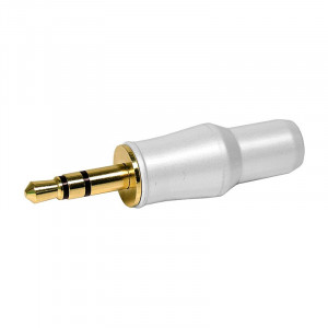 Mufa jack, 3,5mm alba