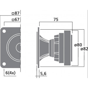 Tweeter 50 W, 8 Ω