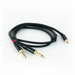 Cablu audio Jack 3.5 stereo la 2 Jack 6.3 mono 3m