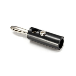 Conector banana plastic negru