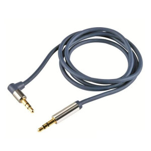 Cablu audio, mufă stereo metalic 3,5mm - mufă stereo metalic 3,5mm, 1 m
