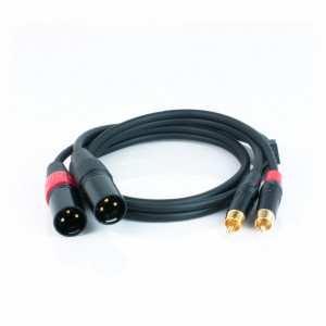 Cablu 2x mufe RCA tata la 2x mufe XLR tata