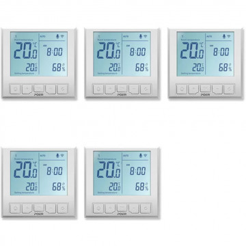 Pachet 5 termostatate de pardoseala Poer Smart comanda prin Internet