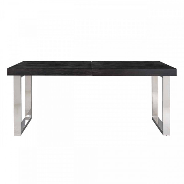 Masa dreptunghiulara extensibila cu blat din lemn de stejar Blackbone 76 x 195(265) x 100 cm