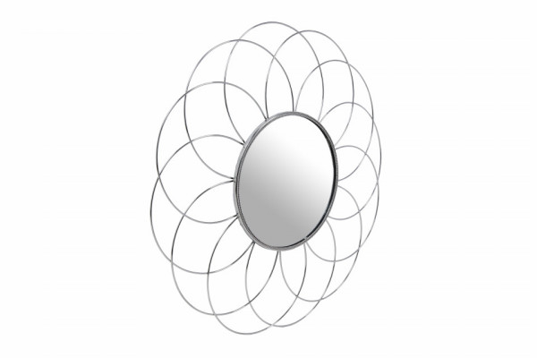Oglinda rotunda cu rama din metal chrome Phantoma, 2cm (L / D) x 79.5cm (W) x 79.5cm (H)
