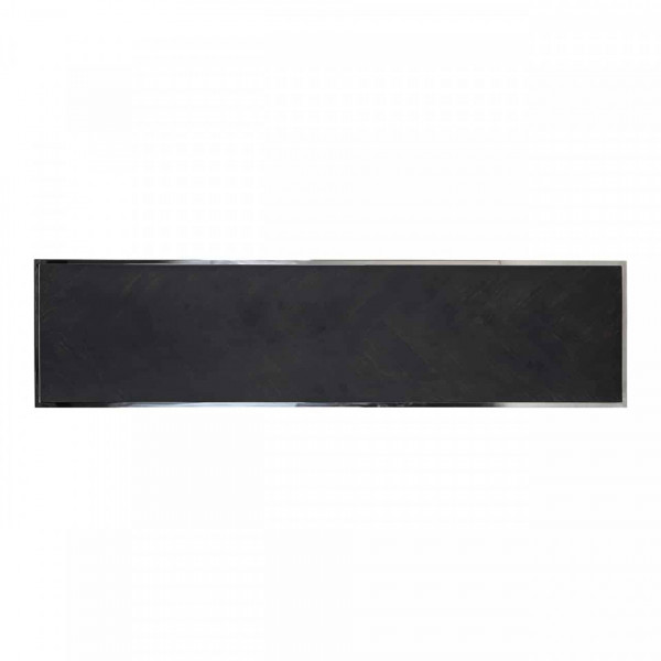 Masuta de cafea dreptunghiulara din otel si stejar Blackbone 160x40x40 negru/argintiu