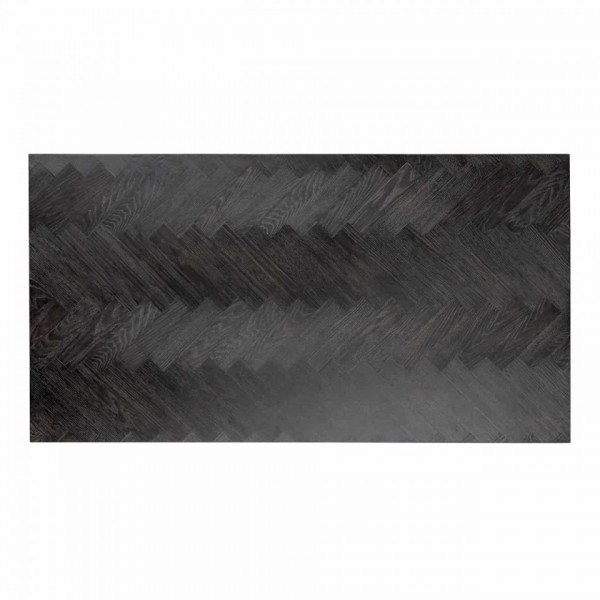 Masuta de cafea dreptunghiulara din stejar si otel Blackbone 150x80x41 cm negru/auriu