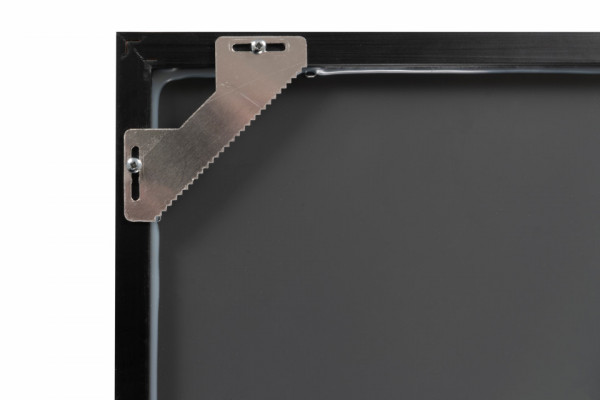 Oglinda dreptunghiulara cu rama din polistiren neagra/argintie Cliff, 68cm (L) x 48cm (L) x 1.6cm (H)