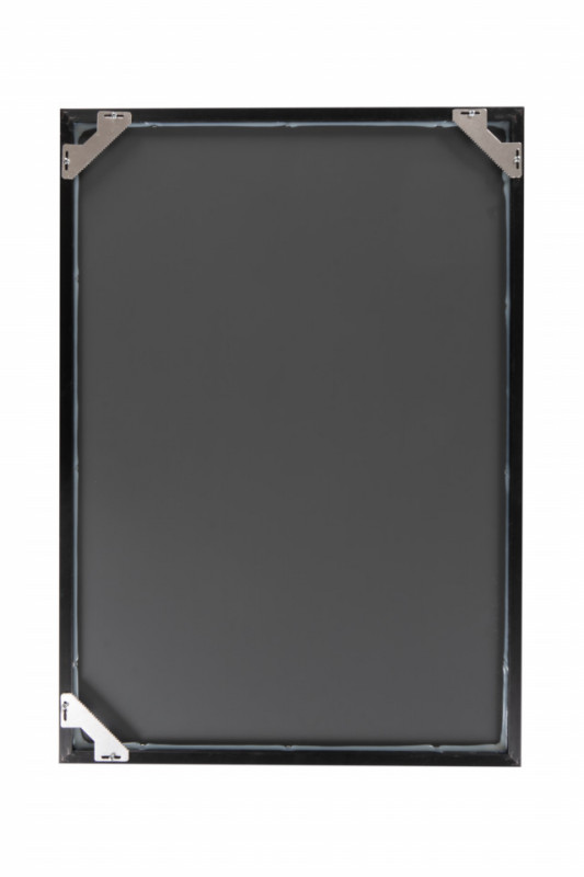 Oglinda dreptunghiulara cu rama din polistiren gri argintie/neagra Cliff, 68cm (L) x 48cm (L) x 1.6cm (H)