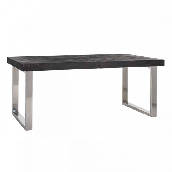 Masa dreptunghiulara extensibila cu blat din lemn de stejar Blackbone 76 x 195(265) x 100 cm