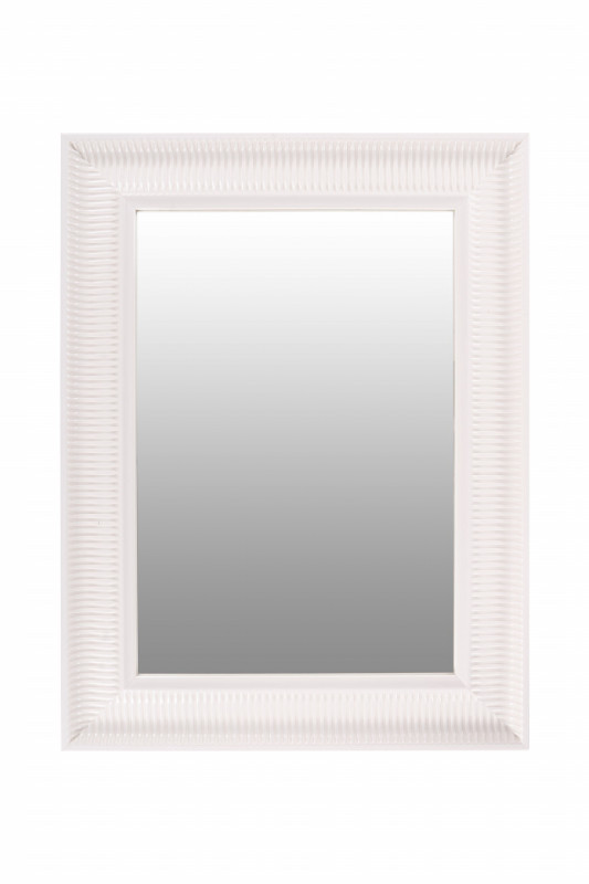 Oglinda dreptunghiulara cu rama din polistiren alba Howard, 83cm (L) x 63cm (L) x 3cm (H)