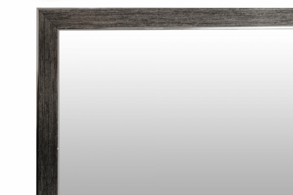 Oglinda dreptunghiulara cu rama din polistiren gri argintie/neagra Cliff, 68cm (L) x 48cm (L) x 1.6cm (H)