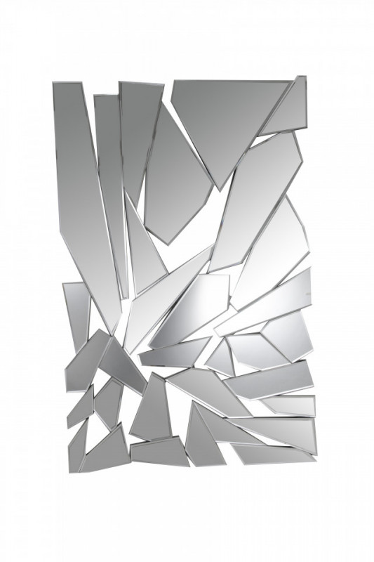Oglinda dreptunghiulara cu elemente de sticlă spartă , 120x78 cm