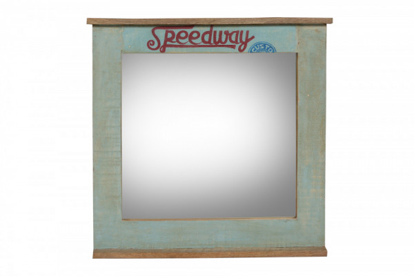 Oglinda dreptunghiulara cu rama din lemn reciclat SPEEDWAY, 68 x 3 x 79 cm