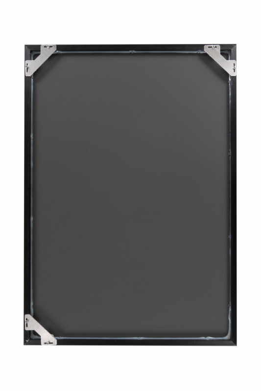 Oglinda dreptunghiulara cu rama din polistiren neagra/argintie Cliff, 68cm (L) x 48cm (L) x 1.6cm (H)