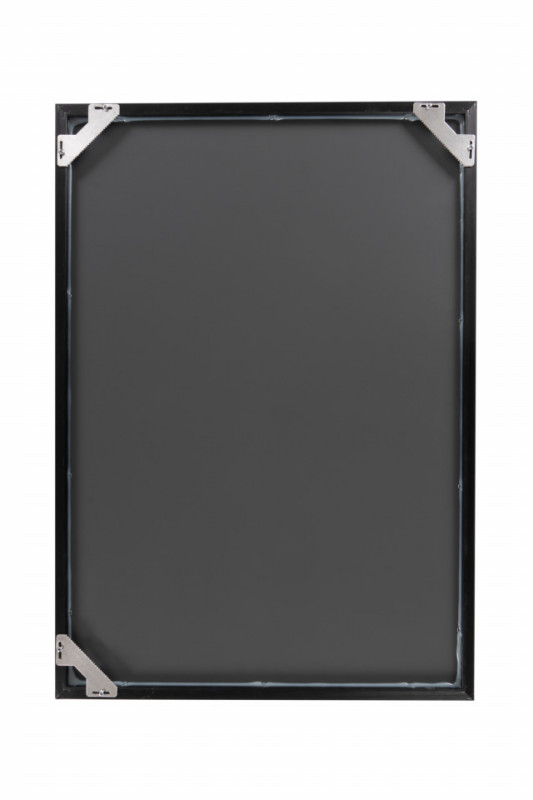 Oglinda dreptunghiulara cu rama din polistiren neagra/argintie Cliff, 68cm (L) x 48cm (L) x 1.6cm (H)
