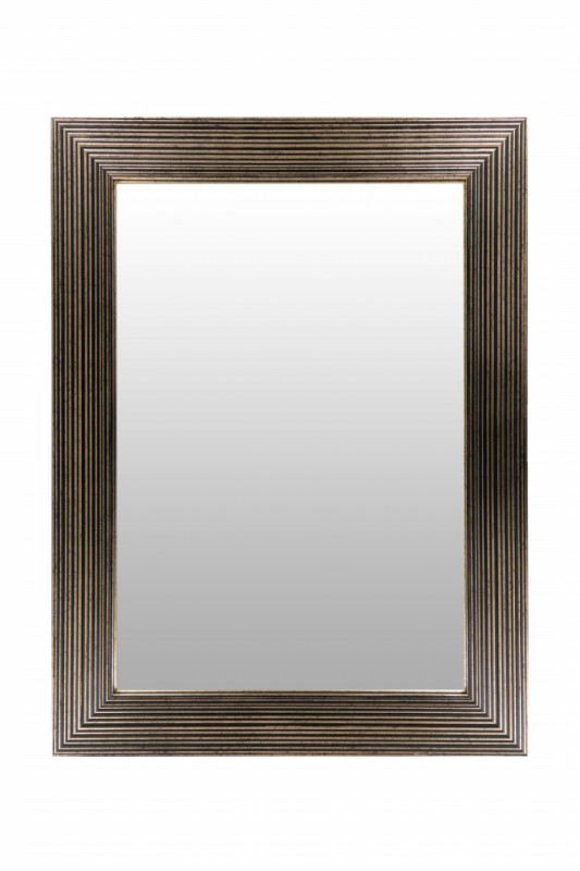 Oglinda dreptunghiulara cu rama din polistiren neagra/aurie Harper, 79cm (L) x 59cm (L) x 1,8cm (H)