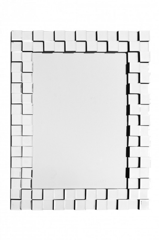 Oglinda dreptunghiulara cu rama din sticla argintie Dionysos, 2.8cm (L / D) x 65cm (l) x 85cm (H)